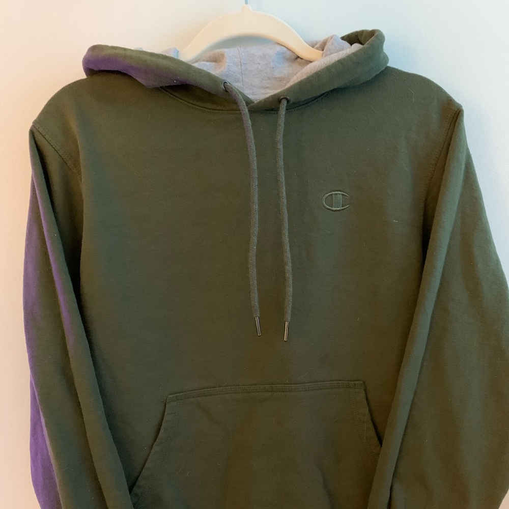dark green champion hoodie